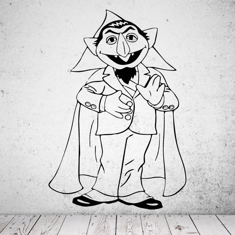 Preview: 46171 Graf Zahl Sesamstraße Aufkleber für die Wand